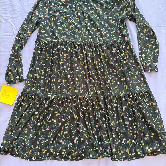 AFRM Green - black  Floral Mini Dress - Picture 1 of 6